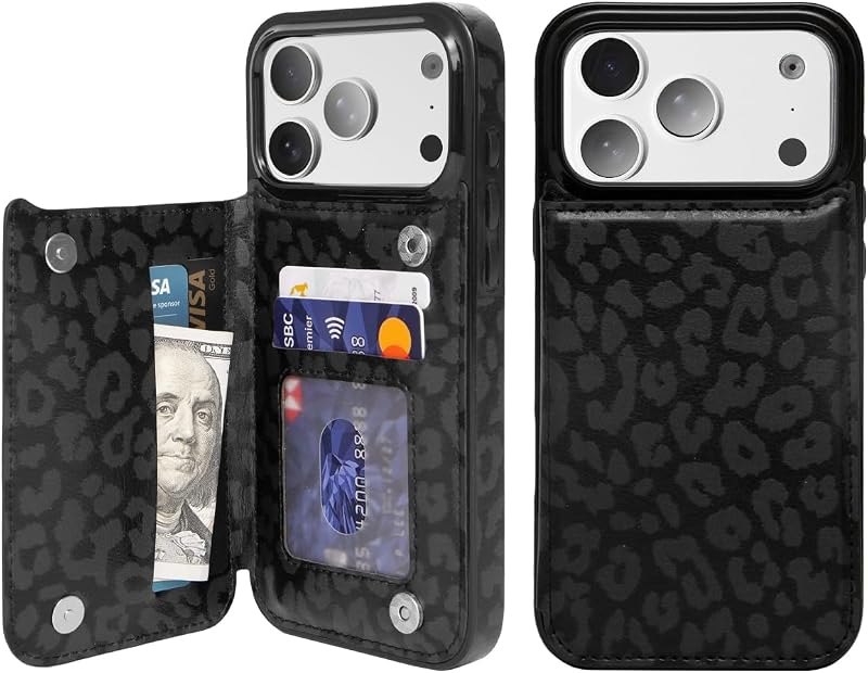 Wallet Case for iPhone 17 Pro Max, RFID Flip Kickstand Cover — wallet case for iphone pro max accessories