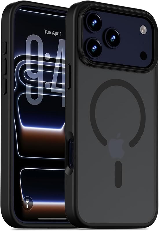 Magnetic for iPhone 17 Pro Case, Translucent Matte, Black — case for iphone pro accessories