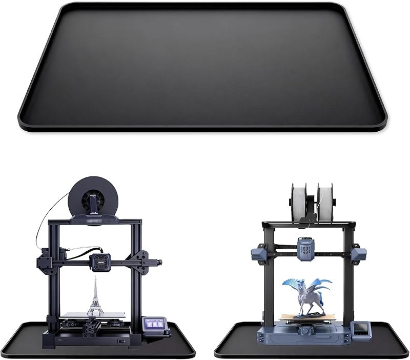 Silicone Mat, 3D Printer Mat, Anti-Vibration Mat, 23.6" x 15.7" Non-Slip Workbench Protector, Fits Bambu Lab & Most 3D