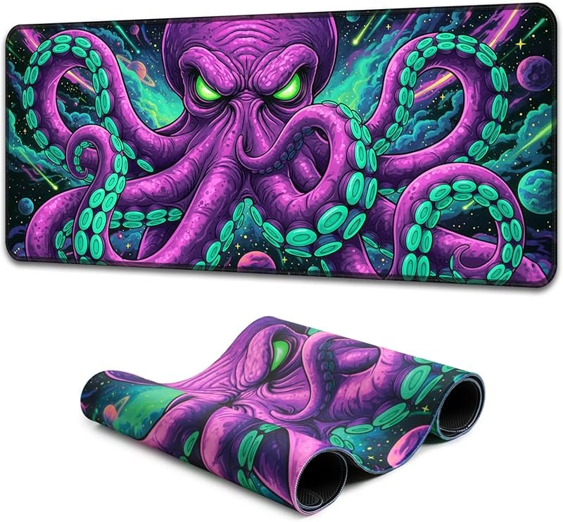 Blacklight Octopus Mouse Pad — RGB mouse pad amazon for rgb mouse pad