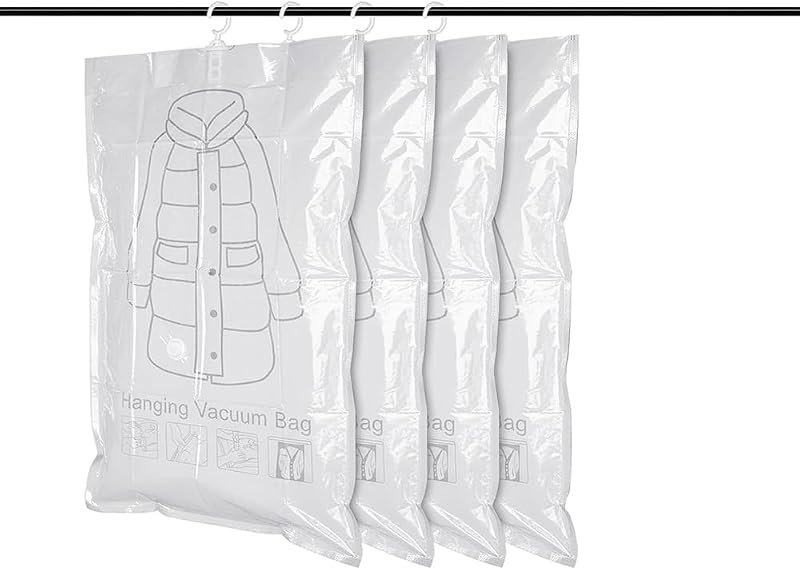 Yanhe hanging vacuum storage bags,Clothing protection 4PCS,dustproof and anti-aging protection to prevent wrinkles for