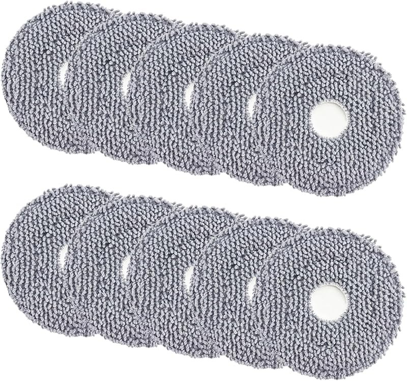 10 Pack Mop Pads for Roborock Qrevo S5V, QV 35A 35S, Saros 10R, Curvx, Curv S5X, Edge S5A, Master, Slim, Q Revo