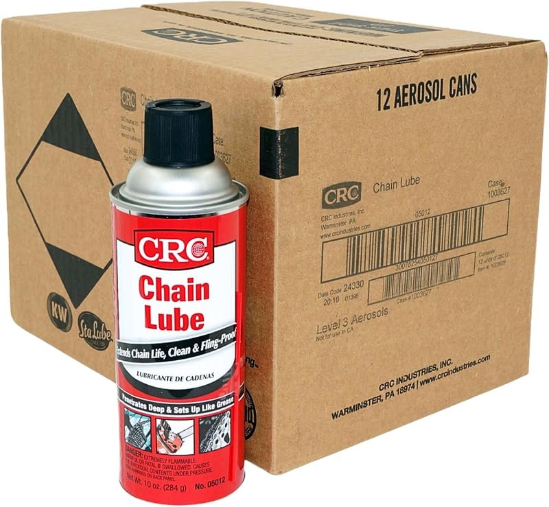 CRC 5012 Chain Lube - Advanced, High-Performance, Synthetic Lubricant for Chains, Open Gears and More (12) — Locks