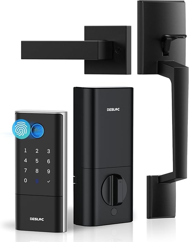 DESLOC Fingerprint Smart Lock Handle Set, 16 Month Last, Built-in WiFi — best smart wifi deadbolt for smart wifi