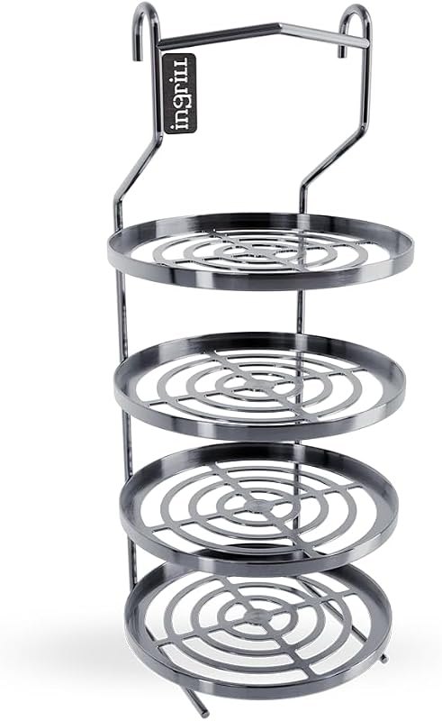 INGRILL 4-Tier Multi-Purpose Rack for Barrel & Vertical Smokers — bbq wall mount for bbq wall mount