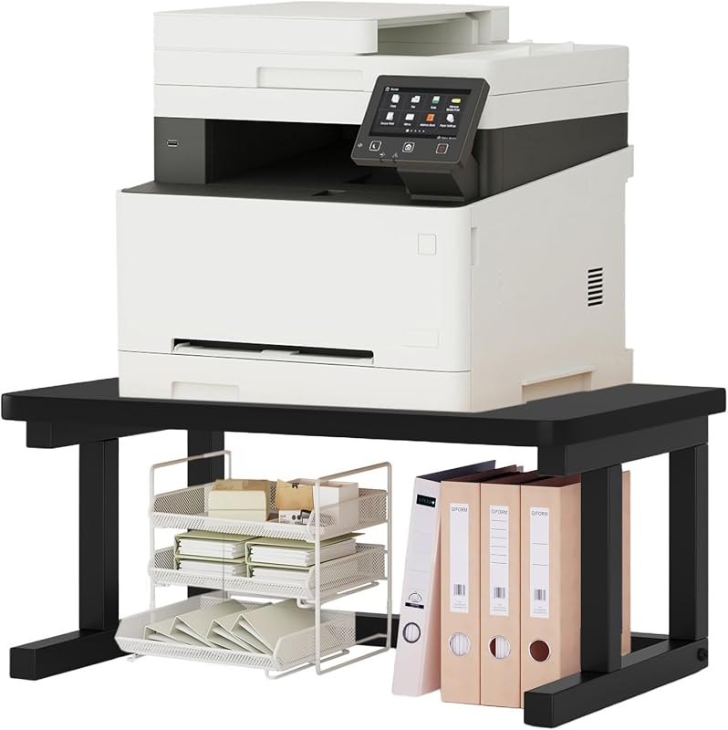 Desktop Printer Stand, 19.7″x 15.7″ 2-Tier Large Printer Shelf fit 3D Laser Printer/Scanner/Fax Machine, Industrial