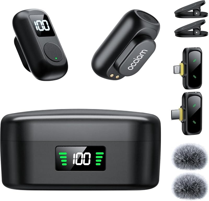 occiam Mini Lavalier Microphone for iPhone & Android Wireless Microphone — iPhone lavalier mic for iphone lavalier mic