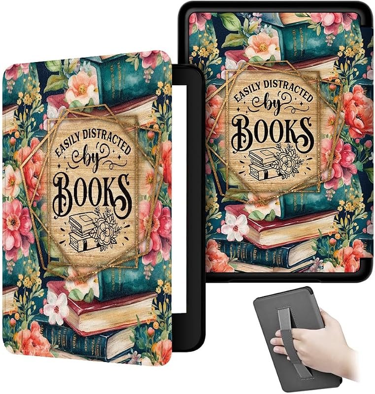 Case for All-New 6" Kindle (11th Generation, 2022/2024 Release), Lightweight PU Leather e-Reader Cover with Auto