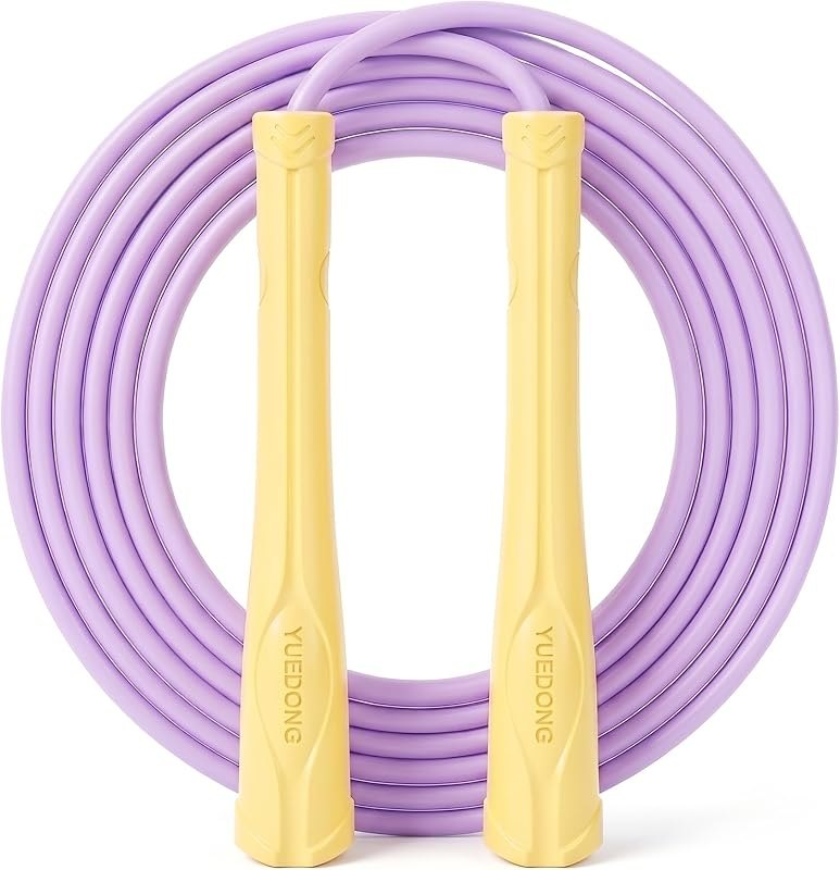YUEDONG Women's Silent Jump Rope, Adjustable PVC Rope for Apartment Fitness — self locking jump rope for weighted jump