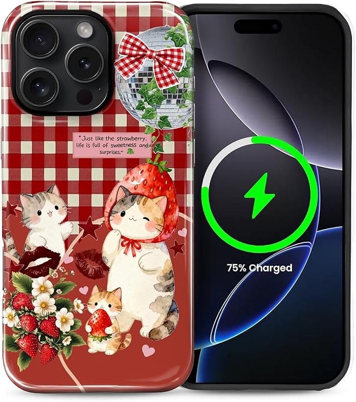 for iPhone 16 Pro Max Case,Compatible with MagSafe,Dual-Layer Hard Shell + Silicone Cover,Full Body Protection