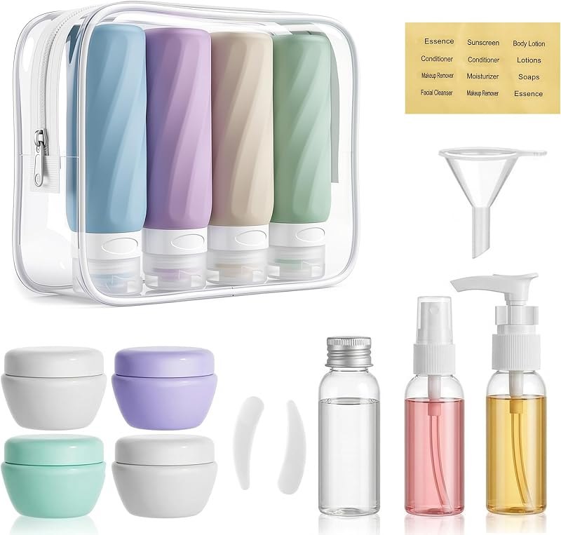 16 Pack Travel Bottles for Toiletries, TSA Approved 3oz Containers
