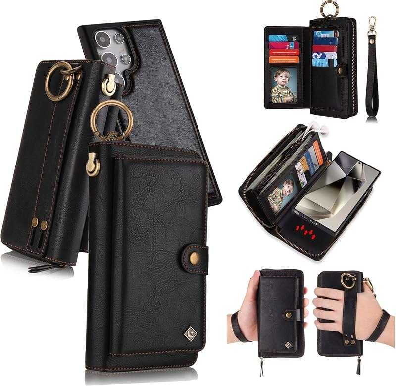 LITOU Compatible with Samsung Galaxy S26 Ultra Phone Case Wallet for Women Men,Detachable Magnetic,Card
