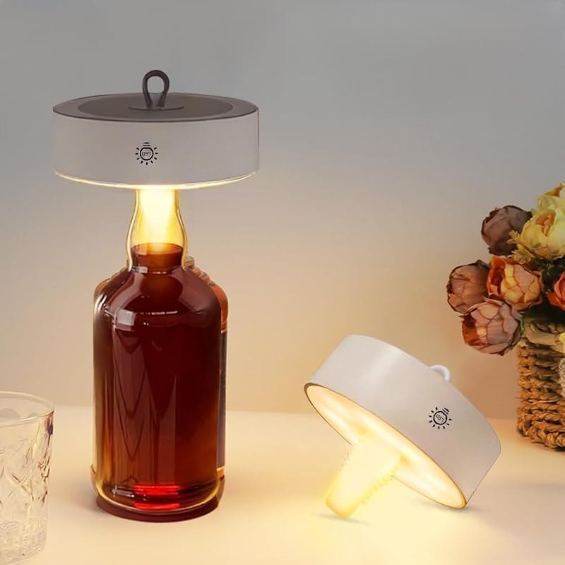 Wireless Bottle Lamp Portable LED Wine Bottle Table Lamp Whiskey Bottle Top Light for Liquor Bottles with Touch