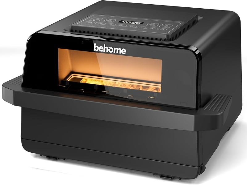 Behome Indoor Pizza Oven & Air Fryer, 6.5QT Family Size with Pizza Stone — best compact air fryer for compact air fryer