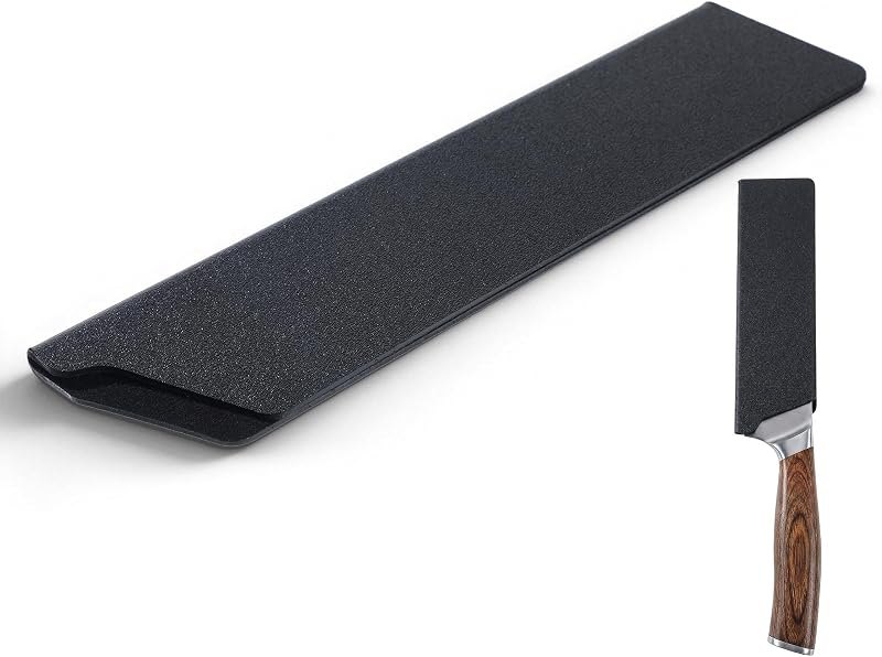 8 Inch Chef Knife Sheath, Black ABS Kitchen Knife Cover Sleeves with Felt Lining, Universal Blade Edge Guard Protector
