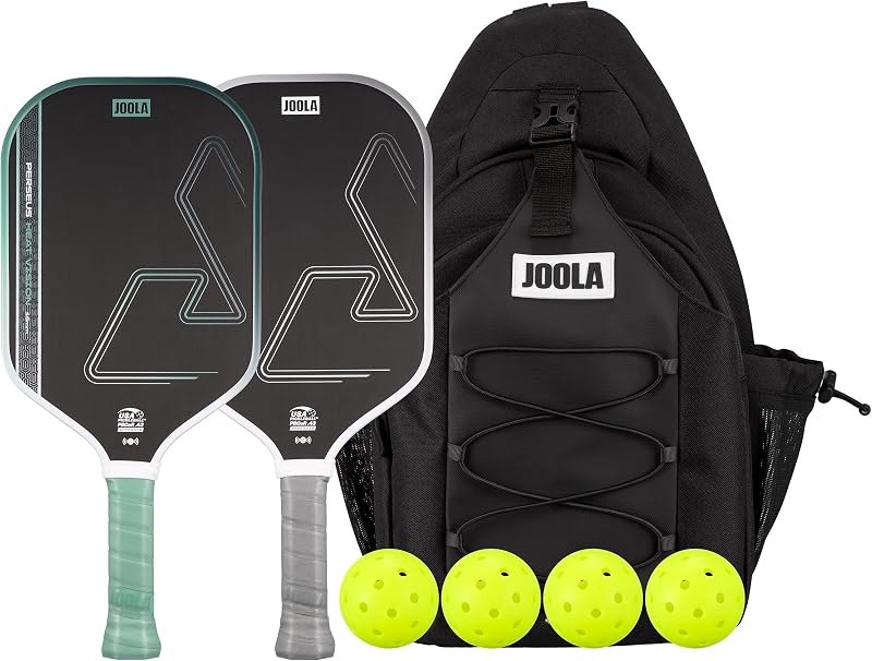 Heat Vision Pickleball Paddles Set of 2 - Includes: 2 Pickleball Paddles, 4 Balls & Sling Bag - Lightweight USAPA
