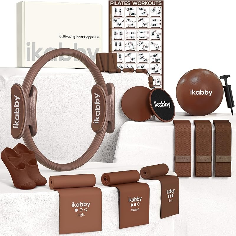Pilates Kit, Home Pilates Kit with Weights, Pilates Equipment for Home Workout, Pilates Essentials Kit for Women, Yoga