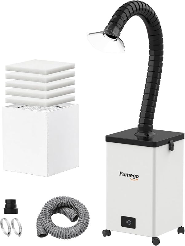 Laser Fume Extractor Compatible with 10 to 40W Laser Engravers S1/M1/Vista, 150W Power & 280 m³/h Low-Noise Smoke