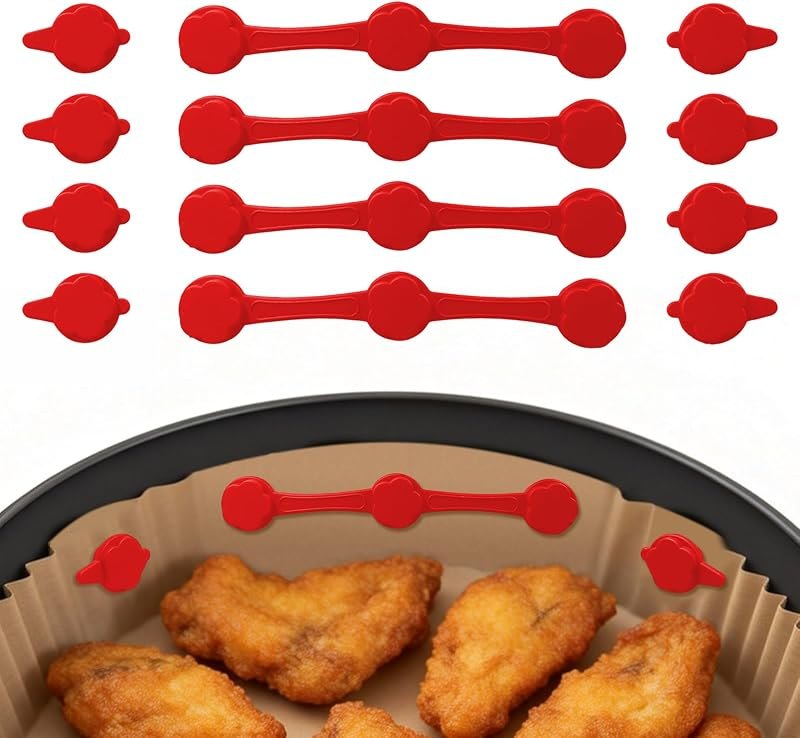 12Pcs Air Fryer Magnets,High-Temperature Resistant Cooking Accessories Red — air fryer silicone liners for air fryer