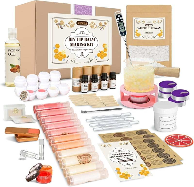 DIY Lip Balm Making Kit with Melter - Make Your Own Natural Lip Balm Kit — Serums and balms for reactive skin. for