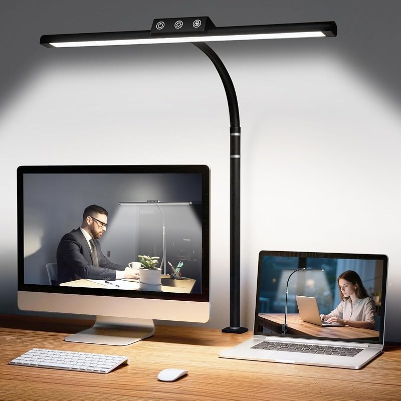 LED Desk Lamp for Home Office, Flexible Gooseneck Desk Lamp with Clamp — best home work light for home work light