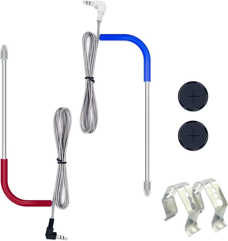 2-Pack Replacement Meat Probes Kit for Traeger Grills & Smokers — grill grate thermometer for wireless meat thermometer