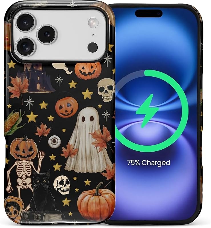 for iPhone 17 Pro Max/18 Pro Max Case for Women Girl Men Boy, Compatible with MagSafe, Shockproof Soft Silicone & Hard