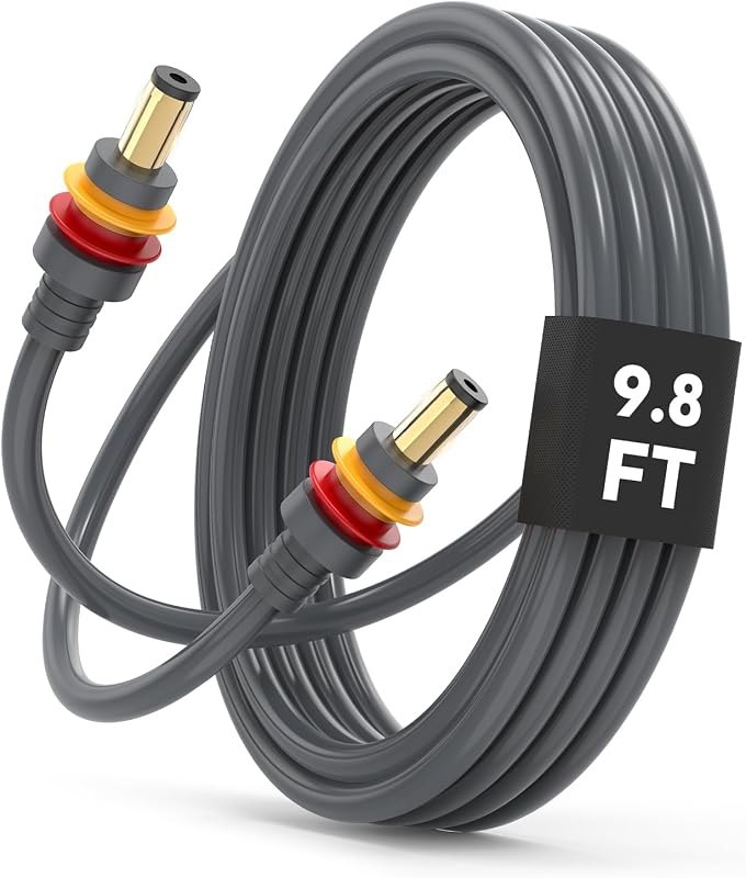 ELENDAR Starlink Mini Power Cable, 9.8FT DC Power Cord for Car RV Outdoor Station — best weather power cable for
