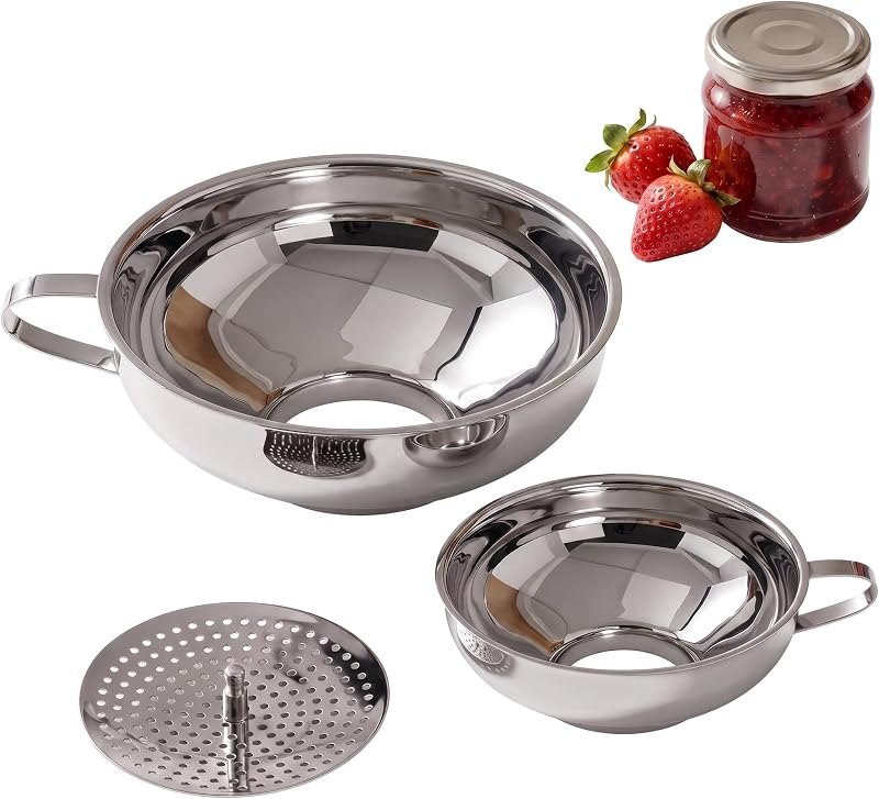 Canning Funnel for Mason Jars, Wide Mouth with Strainer, 3PCS — funnels for funnels