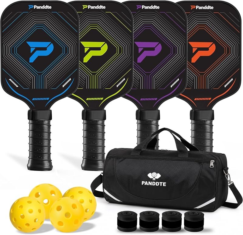 Pickleball Paddles, Lightweight Graphite Paddles Set of 4