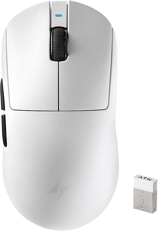 ATK A9 Wireless Gaming Mouse, 18000 DPI, PAW3395 SE Sensor-White