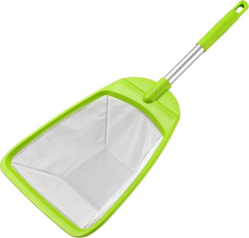 Sepetrel Pool Skimmer Net-Total Length 24 inches, Leaf Rake Nets with Aluminum Pole for Fast Cleaning Swimming