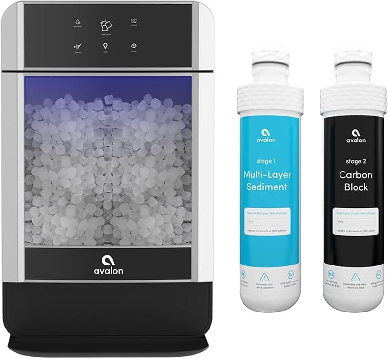 Avalon Nugget Ice Maker Chewable Ice 38 lbs Per Day, One Click Operation, Large Ice Storage, Connects to Water Line