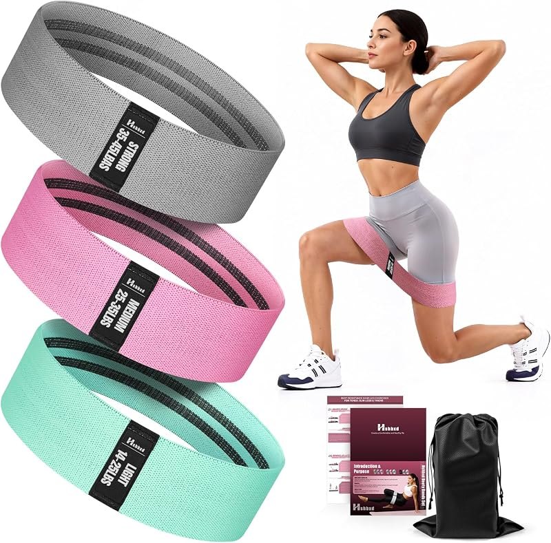 Fabric Resistance Band Set with Exercise Guide, 3 Levels for Hip and Glute — fitness bands for fitness