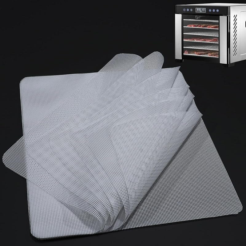 Silicone Dehydrator Mesh Mats: 12x13" 7-PK for Magic Mill MFD-7100 MFD-7070 — Canning, dehydrating, and flock gear for