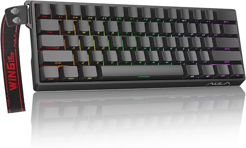 x Aula WIN60 HE 60% Mechanical Keyboard Wired, Hall Effect Gaming Keyboard Magnetic Switch Hot Swappable, Adjustable
