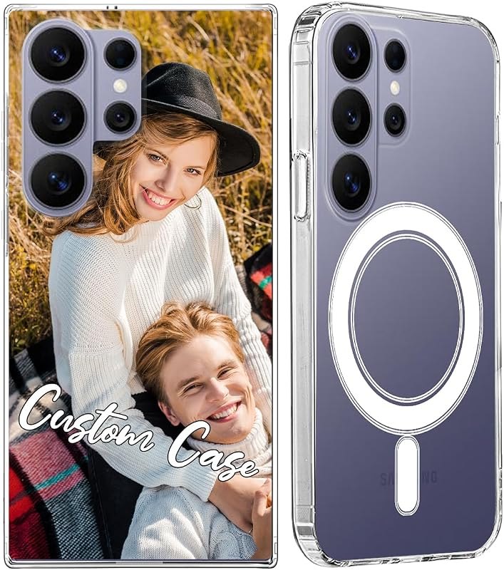 Custom Case for Samsung Galaxy S26 Ultra - Personalized Clear Phone Case with Photo, Text, Name, Compatible with