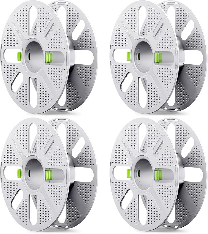 Quick-Swap Reusable Spool for Refill Filament, Two-Finger Press Design, Compatible with Bambu Lab 3D Printers, 4 pcs