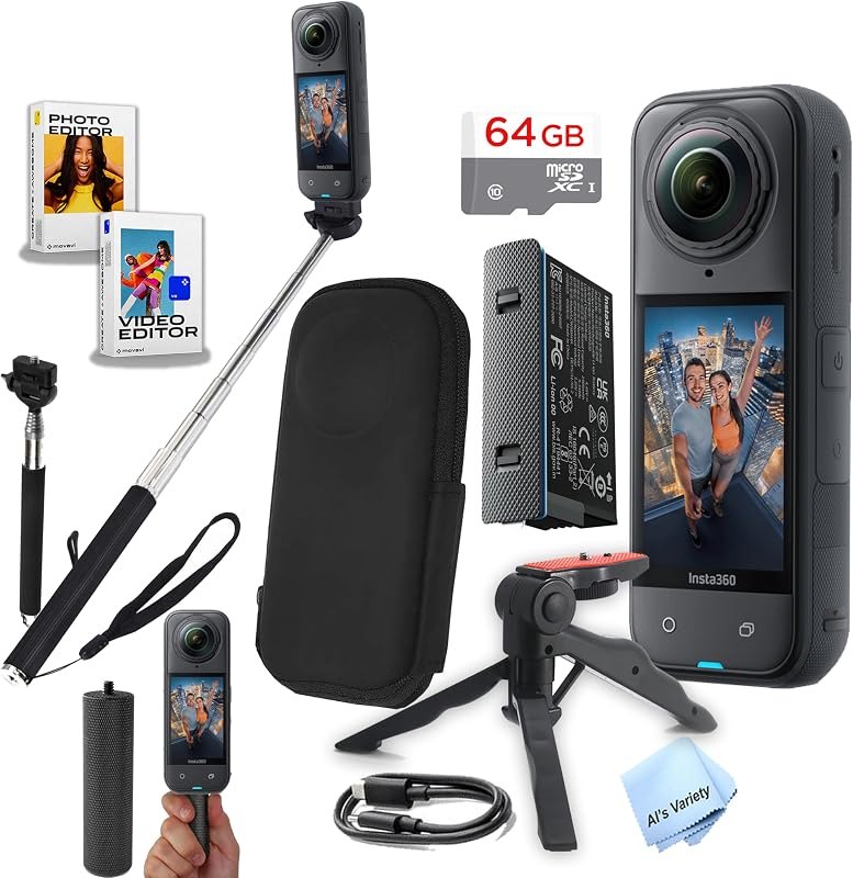 Insta360 X5 360° 8K Camera-for Content Creators and Videographers — 360 Degree Cameras that store your m for 360