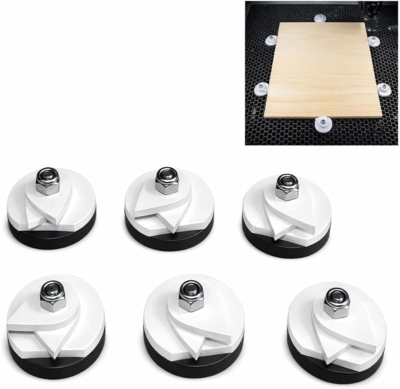 Magnetic Anti-Flashback Risers for Laser Cutting and Engraving, Raises Material 1/4" Off Honeycomb Bed for Clean Cuts