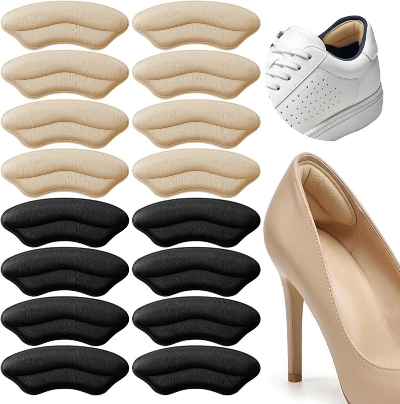 8 Pairs Heel Pads for Shoes High Heels, Inserts for Women Men, Heel Grips Liners Cushions, Protectors for Blisters