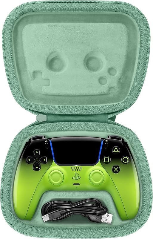Baval Hard Case for Playstation 5 PS5 DualSense Wireless Controller, Green — playstation PS5 controller case for