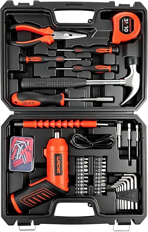80pcs Tool Box Set with 3.6V Electric Screwdriver — Amazon devices that increase product for devices increase