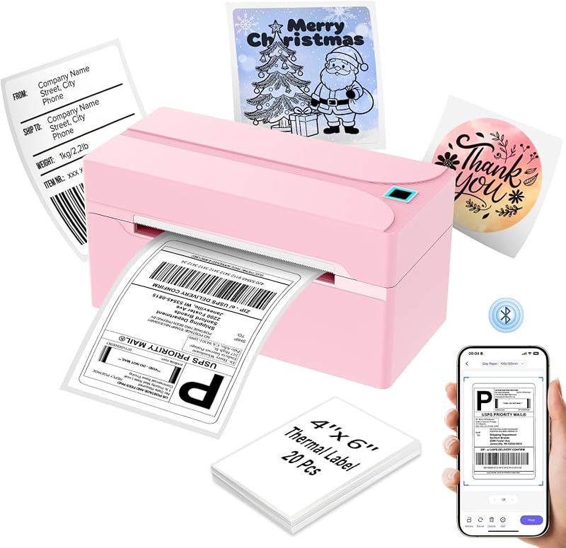 Bluetooth Thermal Label Printer,4x6 Shipping Label Printer — Thermal label printer for thermal label printers