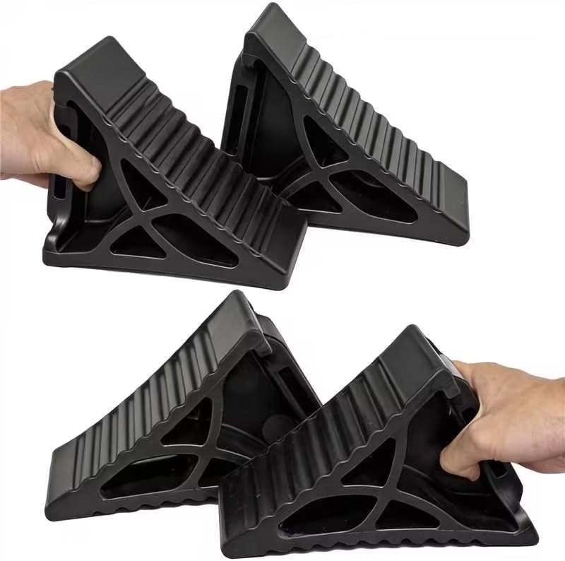 Wheel Chocks for RV Trailer Car Camper Durable Safty Block 4 Pack