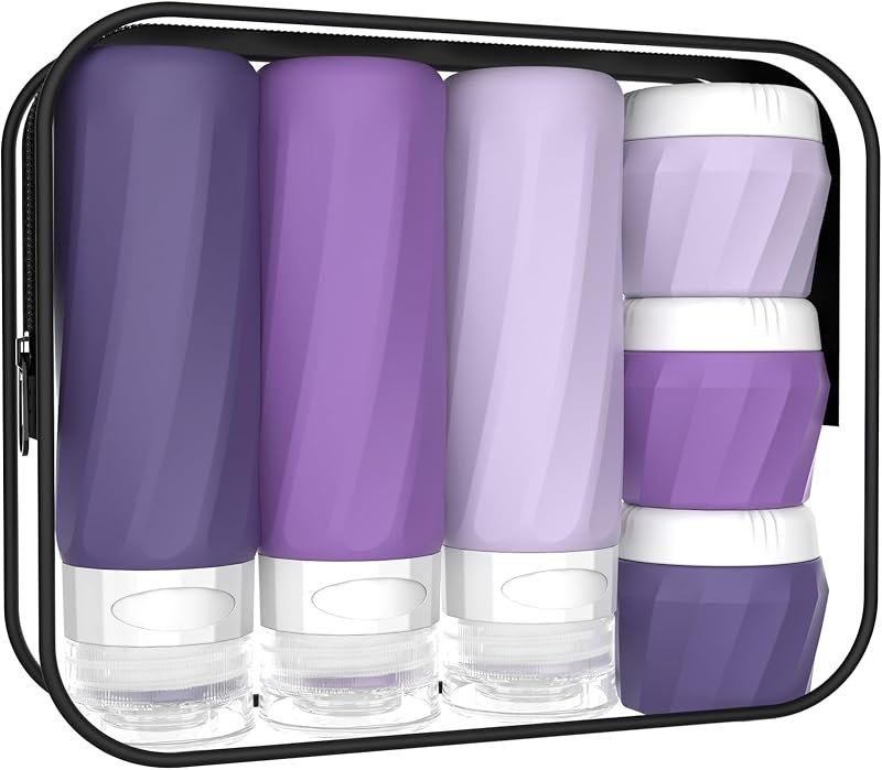 6Pcs Travel Bottles for Toiletries, Silicone Travel Size Containers Set