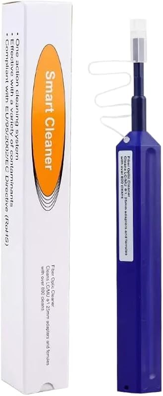 Fiber Pen Cleaner for LC/MU Connectors, 1.25mm UPC/APC Ferrule Cleaner, One-Push Fiber Optic Cleaning Tool with