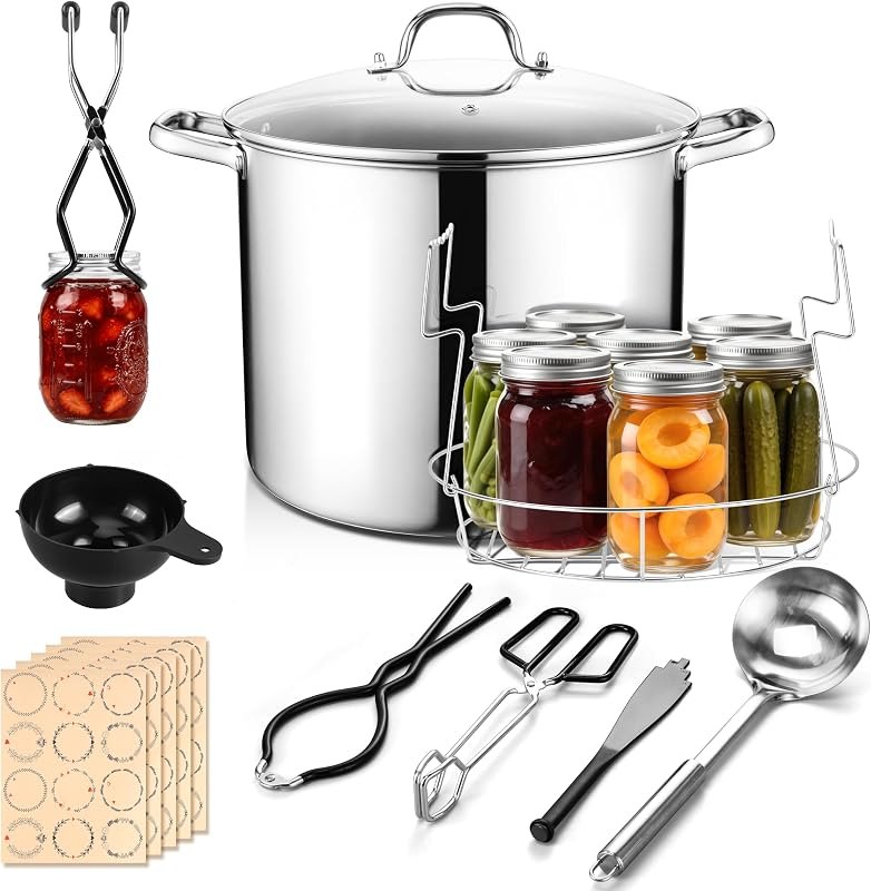 E-far 19QT Canning Pot with Canning Supplies Starter Kit — Canning, dehydrating, and flock gear for canning