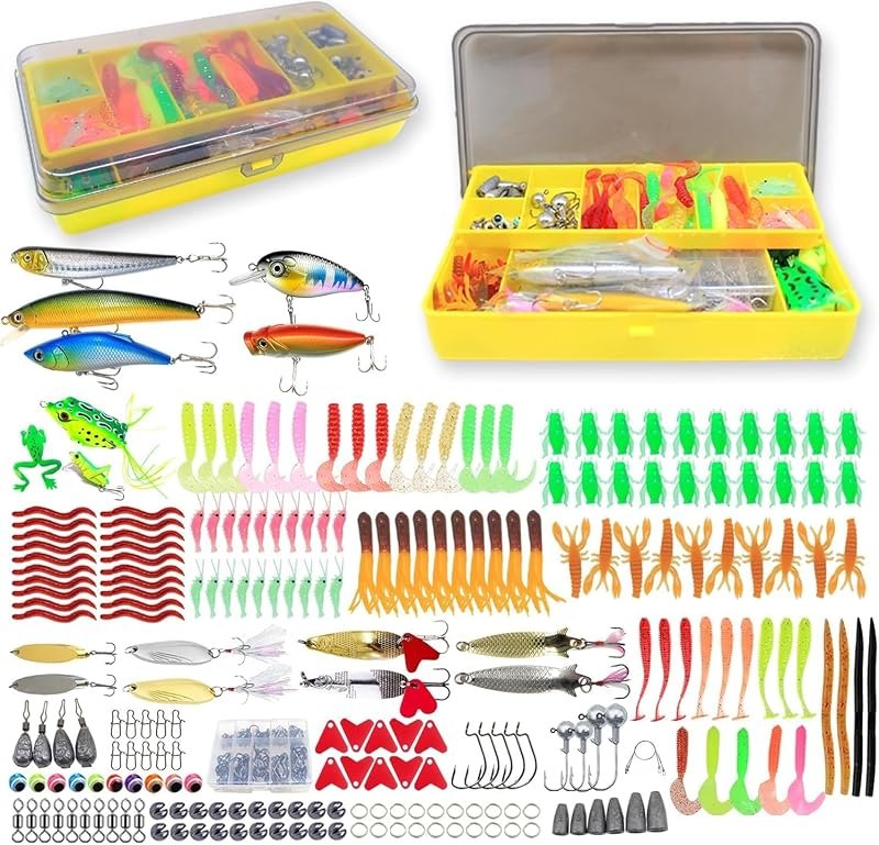 Fishing Lure Kit 431pcs Tackle Box Multi-Type Baits — Tackle that does not rust in the tra for tackle does not rust