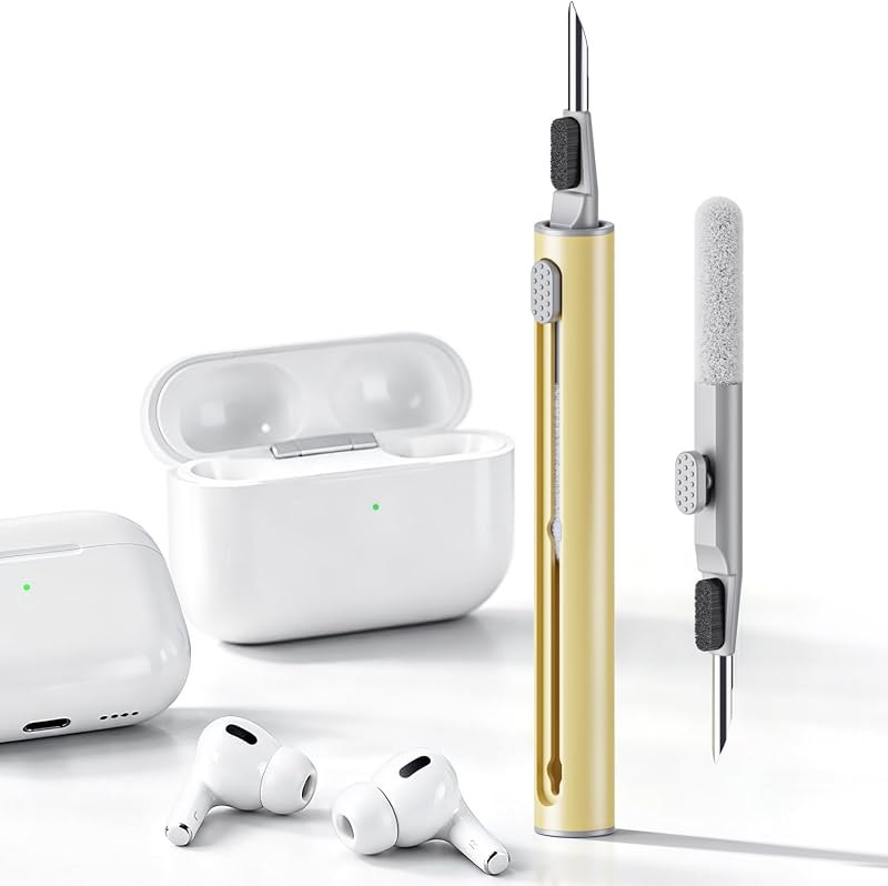 Hyashee Cleaner Kit for Airpods Pro 1 2 3 Multi-Function Cleaning Pen with Soft Brush Flocking Sponge for Bluetooth